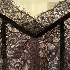 Laundry Black Velvet & Lace Camisole
